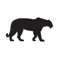 Minimal Leopard Silhouette - Sleek Wildlife Clipart - Leopard Vector - Leopard Icon - Leopard Illustration

