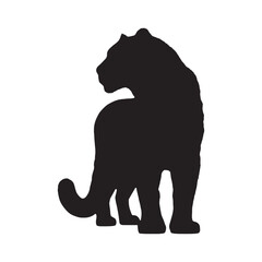 Walking Leopard Silhouette - Minimalist Wildlife Clipart - Leopard Vector - Leopard Icon - Leopard Illustration


