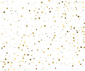 Gold and Silver Star Confetti Falling for Glamorous Celebration Themes.