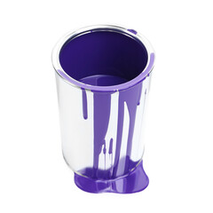 Can of violet paint isolated on white