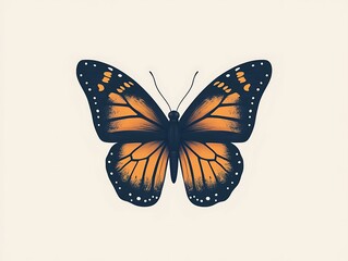 Obraz premium Monarch Butterfly Illustration.