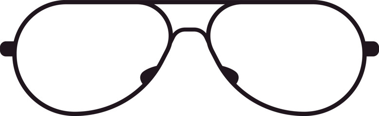 Fototapeta premium Aviator sunglasses isolated against a white background, embodying fashion and style while providing essential eye protection. Ideal for sunny days and summer adventures