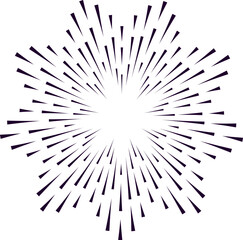 Obraz premium Concentrated lines are radiating from the center creating a starburst or sunburst effect with a blank space in the middle, ideal for backgrounds or graphic design elements