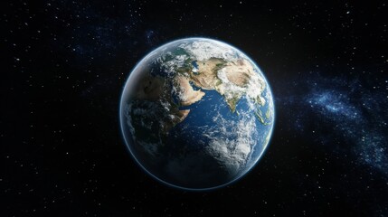 View from space on planet Earth global social, information network across globe