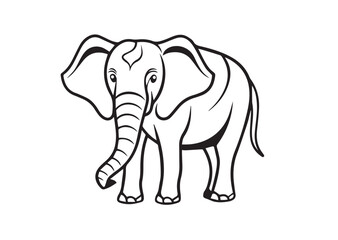 Obraz premium Elephant vector design, Elephant silhouette, Elephant illustration