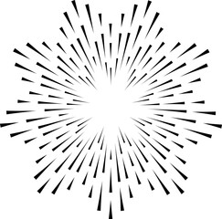 Obraz premium Radial lines are converging towards center creating starburst effect, ideal for backgrounds, posters, and graphic design projects featuring speed, energy, and movement