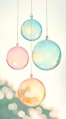 Pastel Glass Globes Outdoor Decor.