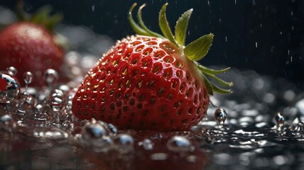 Nature’s Sweetness: Strawberries & Water