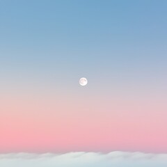 Pastel Sky for Full Moon Rising, Cloudscape.