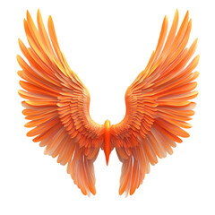 Obraz premium Fiery orange wings spread wide majestic flight freedom soaring