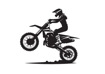 Motocross silhouette vector 
