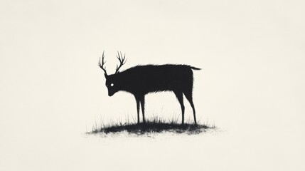 Silhouette of a deer