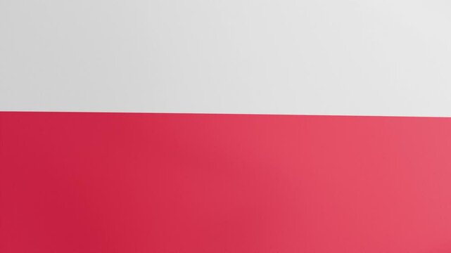 Polish flag waving looping animation in 4k