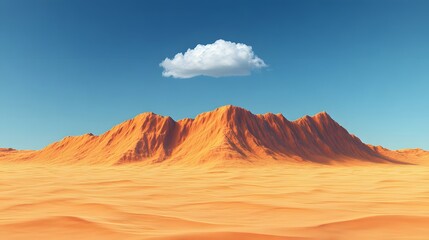 Fototapeta premium Majestic desert mountains rise against a cloudless sky