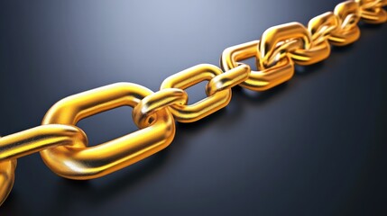 Obraz premium Golden Chain: Strength, Unity, and Interconnection