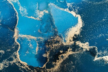 Original artwork photo of marble ink abstract art. High resolution photograph from exemplary original painting. Abstract painting was painted on HQ paper texture to create smooth marbling pattern.