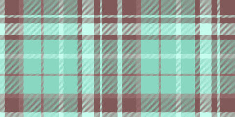 Seamless pastel plaid pattern in mint green, gray, and brown.  Perfect for textile design, fashion,  packaging, or website backgrounds.