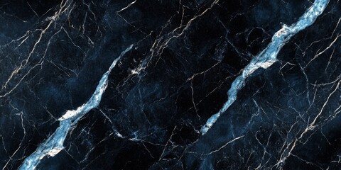 Naklejka premium Dark Blue Marble Texture Background