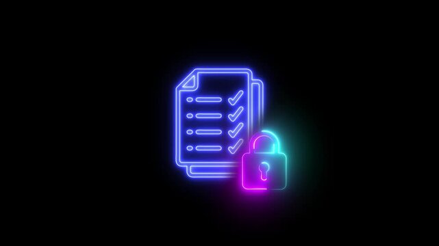 File Security icon, Document Management concept for system or process used to capture, track and store electronic documents. Documents and folder icon with master key 