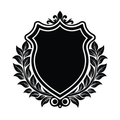 shield with laurel wreath