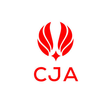 CJA creative minimalist letter logo.