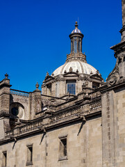 Obraz premium Metropolitan Cathedral, Zocalo or Constitution Square, Mexico City, Mexico