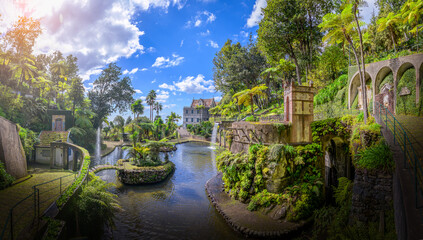 Tropical Botanical Gardens in Funchal, capital of  Madeira island, Portugal