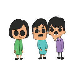 man with a sad face cartoon illustration