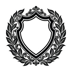 heraldic shield with wings
