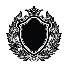black and white shield