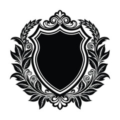 shield with laurel wreath
