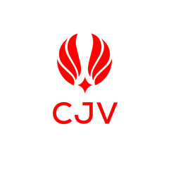 CJV creative minimalist letter logo.