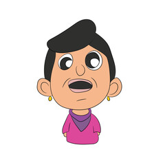 man with a sad face cartoon illustration