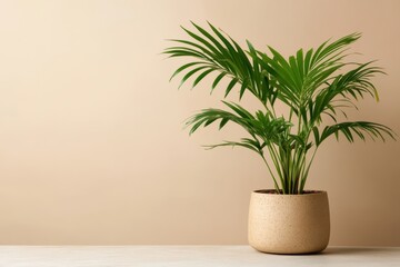 Fototapeta premium 室内で育つ観葉植物がナチュラルなインテリアとして装飾されている空間