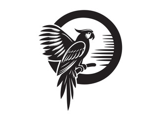 Obraz premium Parrot silhouette Vector