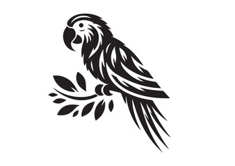 Obraz premium Parrot silhouette Vector