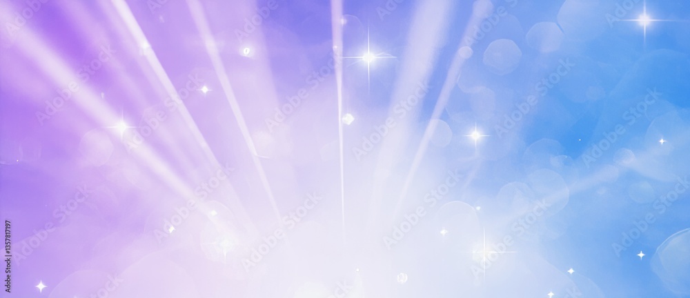 Poster colorful abstract background with glowing rays and sparkles creating a mystical atmosphere