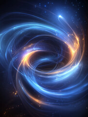 Obraz premium Vibrant Swirl of Holographic Colors Creates a Mesmerizing Display of Rainbow Hues in a Chaotic Cosmic Backdrop