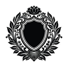 shield with laurel wreath
