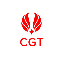 CGT creative minimalist letter logo.