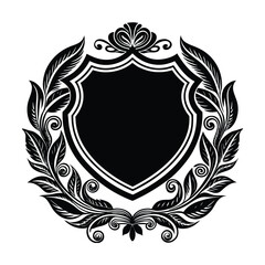 black and white shield