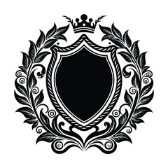 heraldic shield with wings