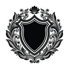 black and white shield