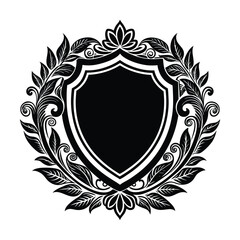 shield with laurel wreath