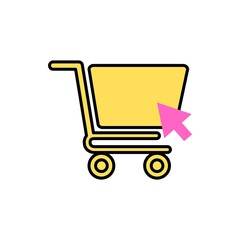 shopping cart icon on a white background