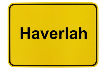 Illustration eines Ortsschildes der Gemeinde Haverlah in Niedersachsen