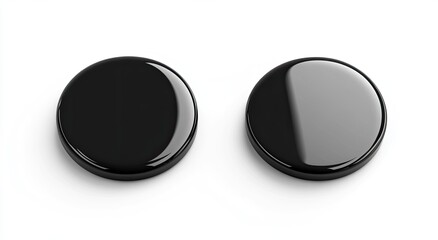 Two glossy black circular buttons (1)