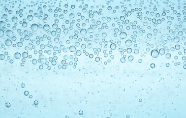 Refreshing soda water in glass, closeup view