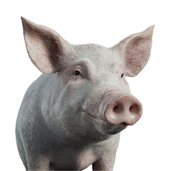 Sweet pig portrait gentle eyes happy snout farm animal