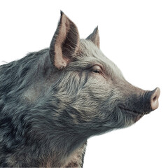 Serene Pig Profile Gentle Gaze Peaceful Animal Portrait